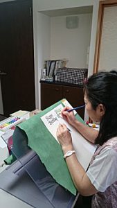 冨樫富美恵のカリグラフィー教室 Fumie.Togashi Calligraphy Class お誕生日カード作成1dayレッスン3
